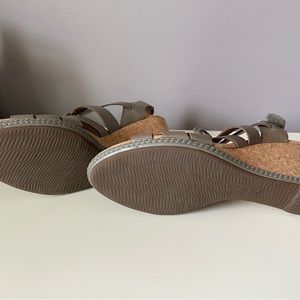 Clarks wedge sandals with lace up front